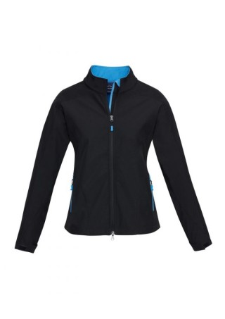 Women's Softshell Jacket - Black/Cyan-Black/Graphite:Black/Cyan