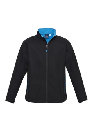 Men's Softshell Jacket - Black/Cyan-Black/Graphite:Black/Cyan