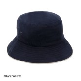 Sandwich Design Bucket Hat-Navy/White 